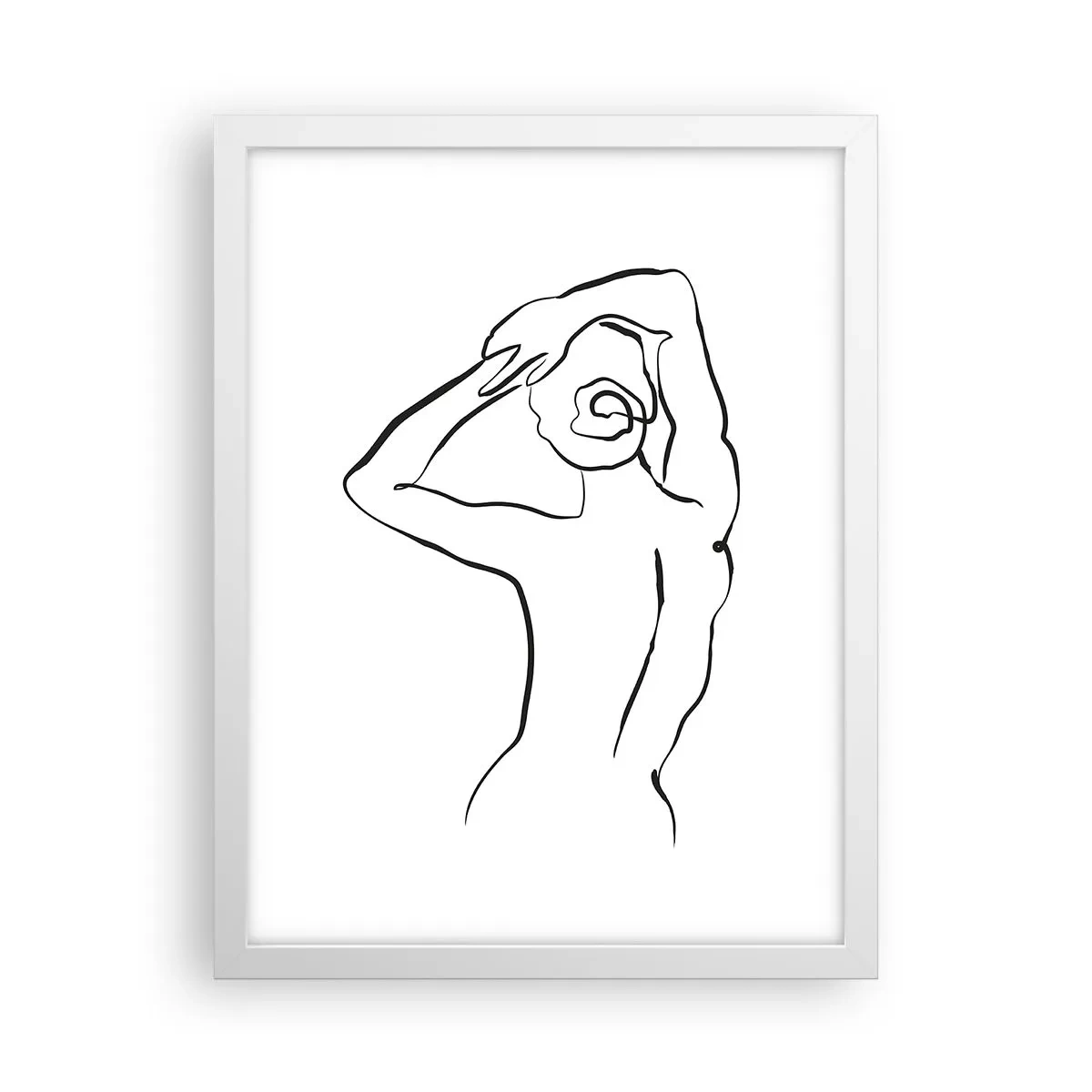 Poster in cornice bianca - Nudo mattutino - 30x40 cm