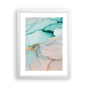 Poster in cornice bianca - Danza di forme e colori - 30x40 cm