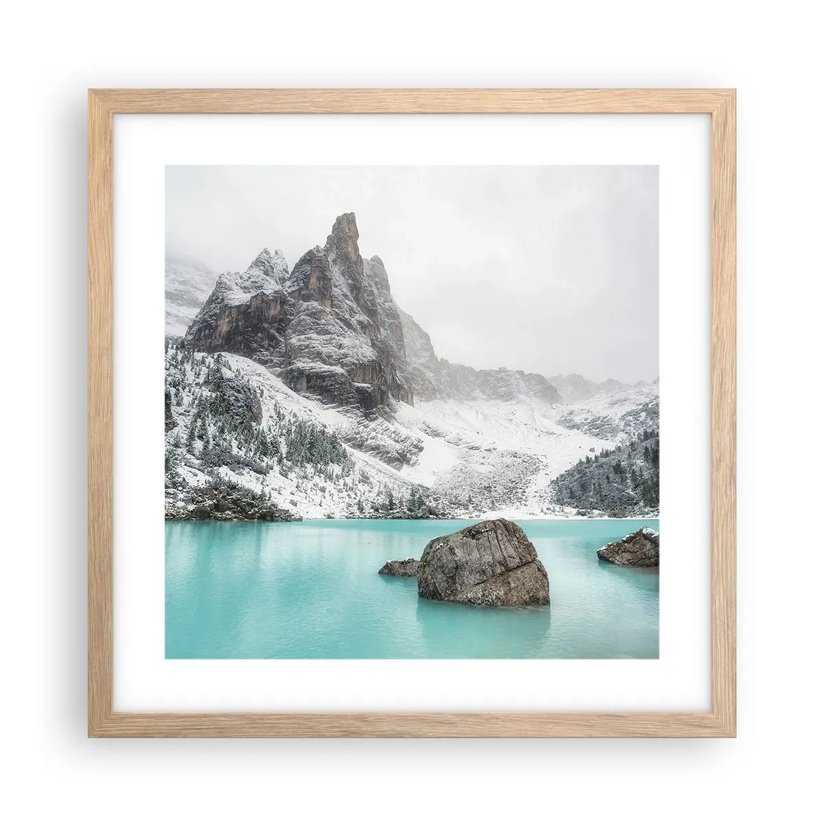 Poster in cornice rovere chiaro - Di guardia - 40x40 cm