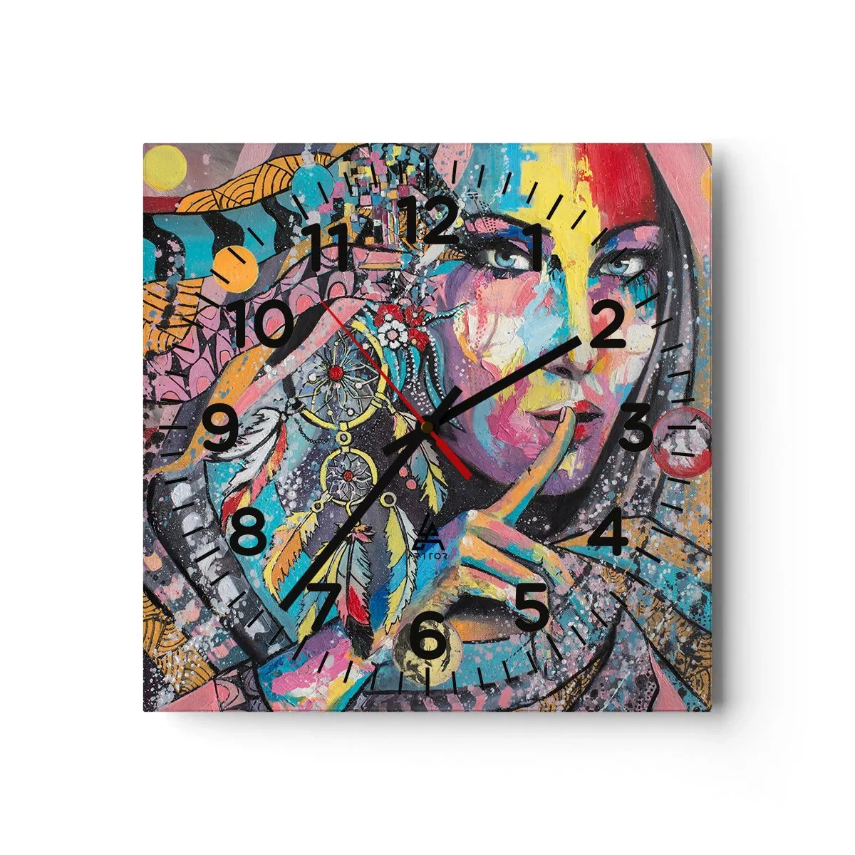 Orologio da parete - Orologio in Vetro - Taci, finché capirai - 40x40 cm