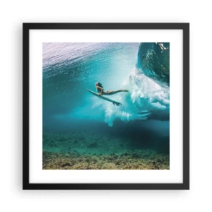 Poster in cornice nera - Mondo subacqueo - 40x40 cm