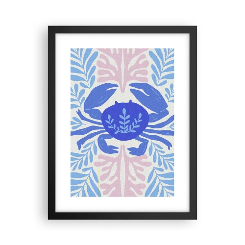 Poster in cornice nera - Come un fiore del mare - 30x40 cm