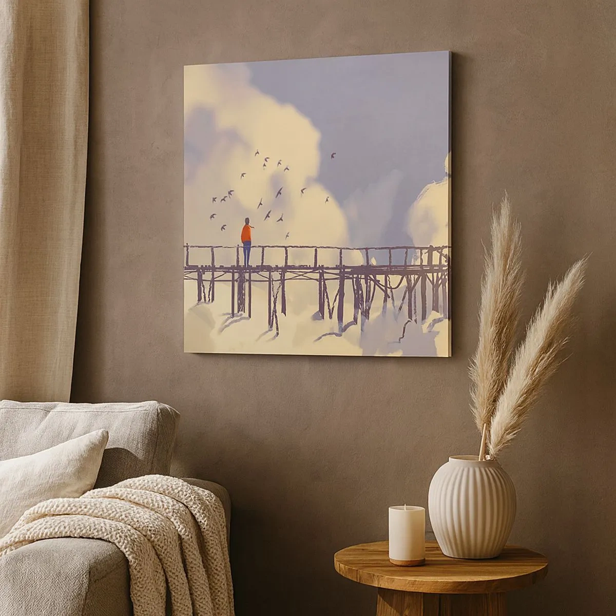 Quadro su tela - Stampe su Tela - Nostalgia del cielo - 30x30 cm