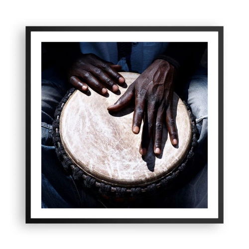 Poster in cornice nera - Vivi al tuo ritmo - 60x60 cm