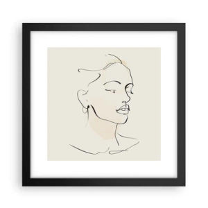 Poster in cornice nera - Linea sicura - 30x30 cm