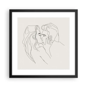 Poster in cornice nera - Intrecciati dal sentimento - 40x40 cm