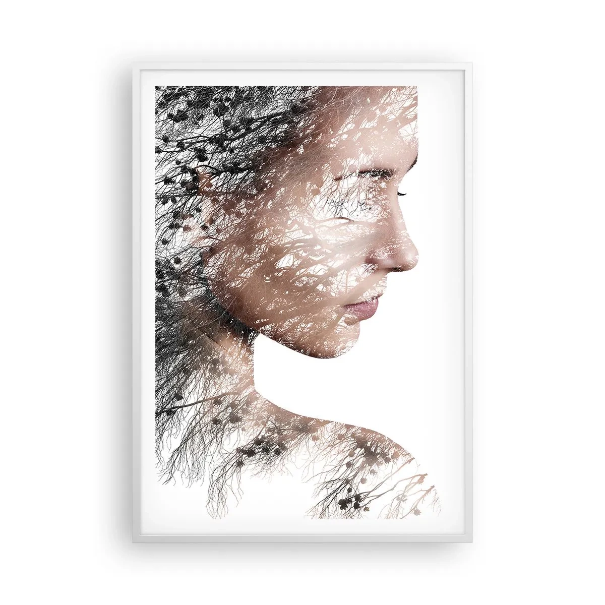 Poster in cornice bianca - Lo spirito della foresta - 70x100 cm