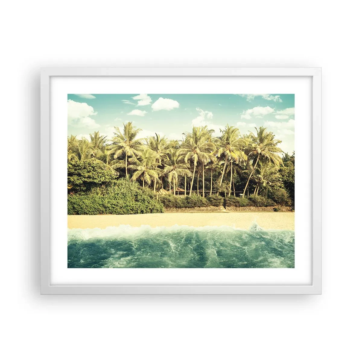 Poster in cornice bianca - Forse qui? - 50x40 cm