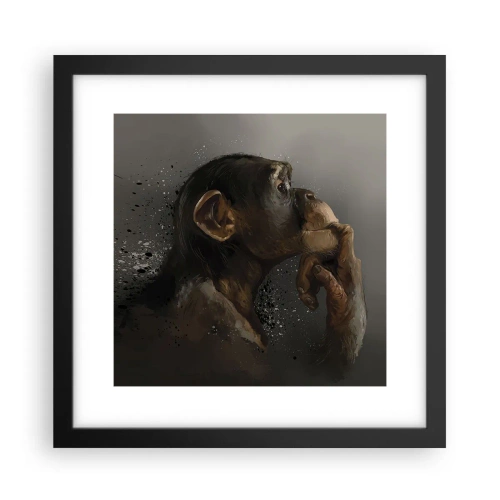 Poster in cornice nera - Sicuramente un pensatore - 30x30 cm