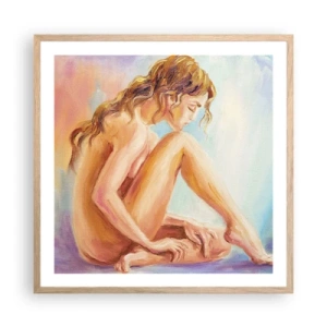 Poster in cornice rovere chiaro - Nudo di giovane - 60x60 cm