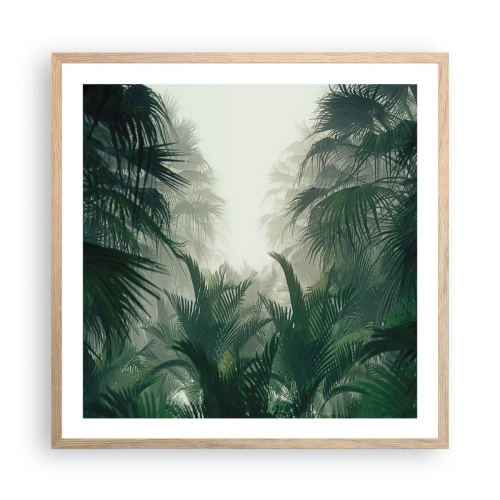 Poster in cornice rovere chiaro - Mistero dei tropici - 60x60 cm