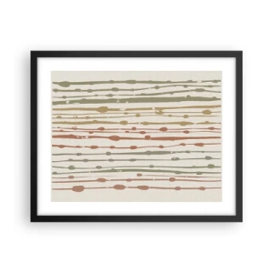 Poster in cornice nera - La notazione musicale dei colori - 50x40 cm