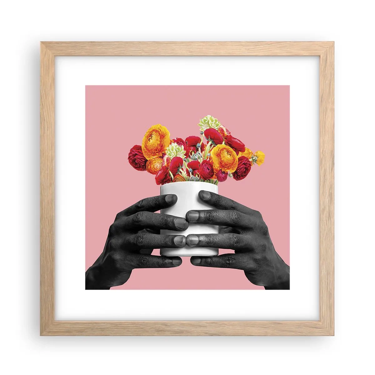 Poster in cornice rovere chiaro - Apoteosi di vita - 30x30 cm