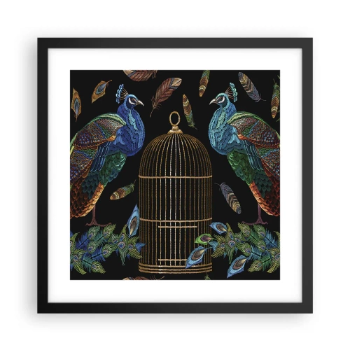 Poster in cornice nera - Con gli abiti reali - 40x40 cm