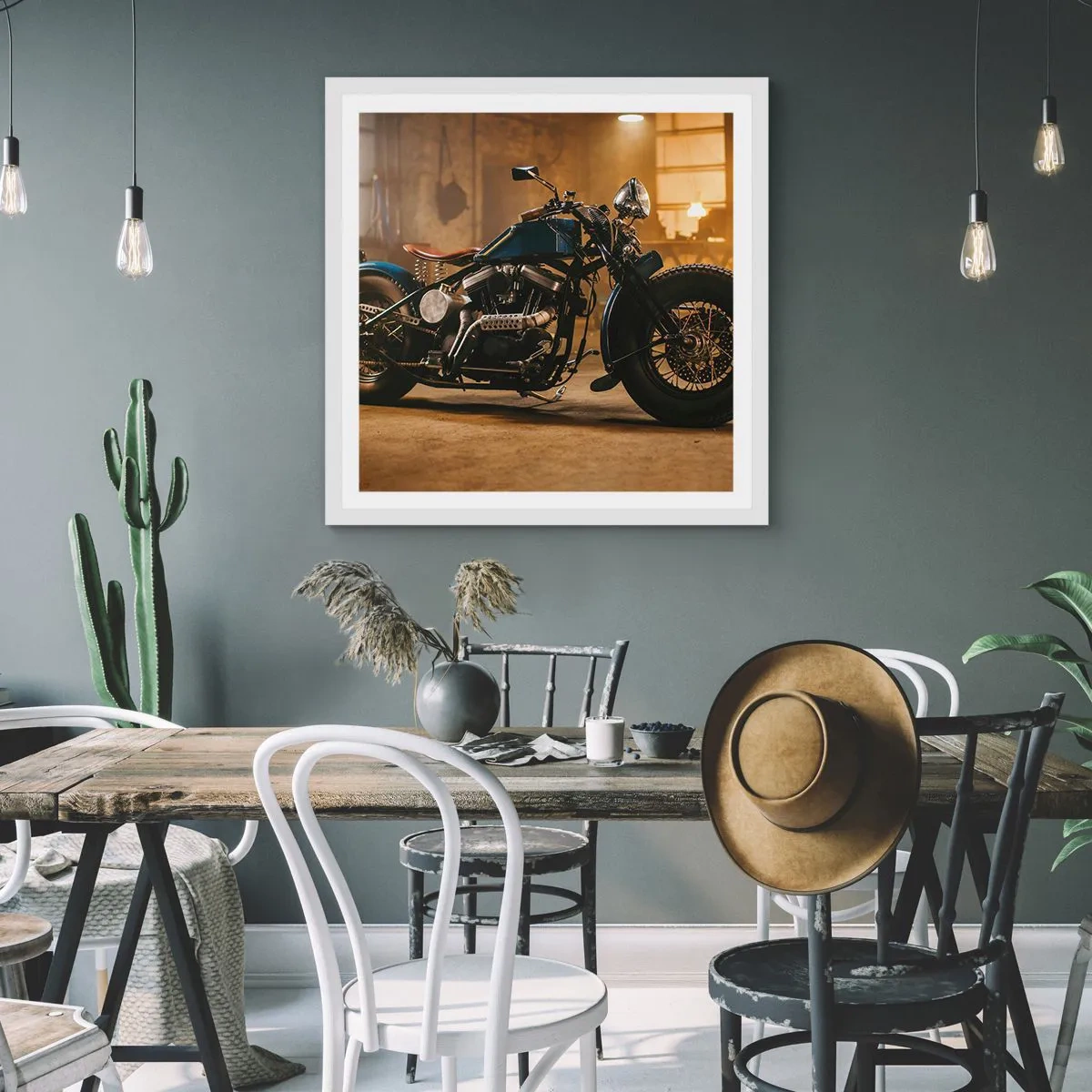 Poster in cornice bianca - Posso tutto - 60x60 cm