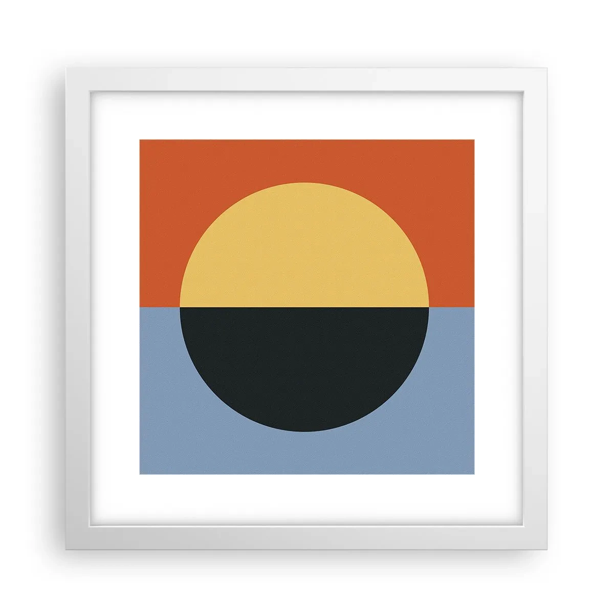 Poster in cornice bianca - Composizione di caldo e freddo - 30x30 cm