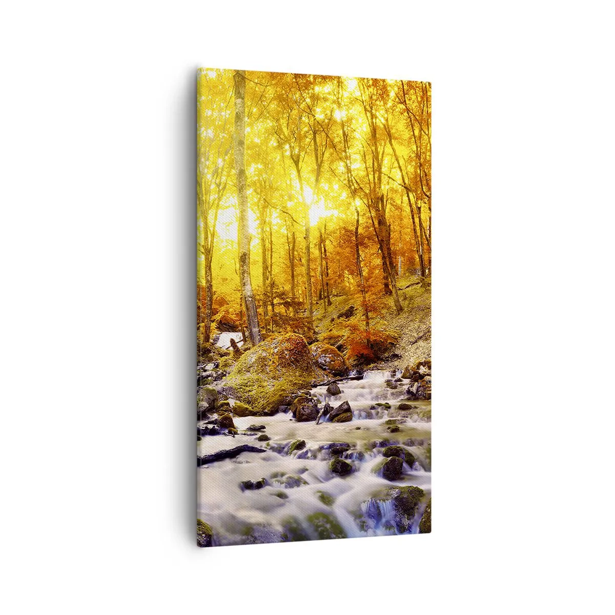 Quadro su tela - Stampe su Tela - Pietre incorniciate in oro e platino - 55x100 cm