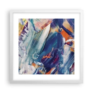 Poster in cornice bianca - La confusione del colore - 40x40 cm