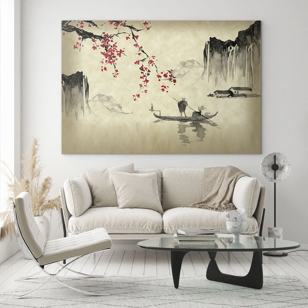 Quadro su vetro - Nel paese dei ciliegi in fiore - 70x50 cm
