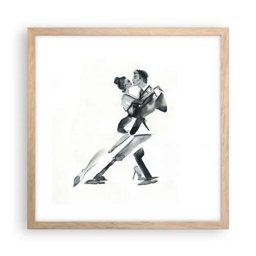 Poster in cornice rovere chiaro - In un unico ritmo - 40x40 cm
