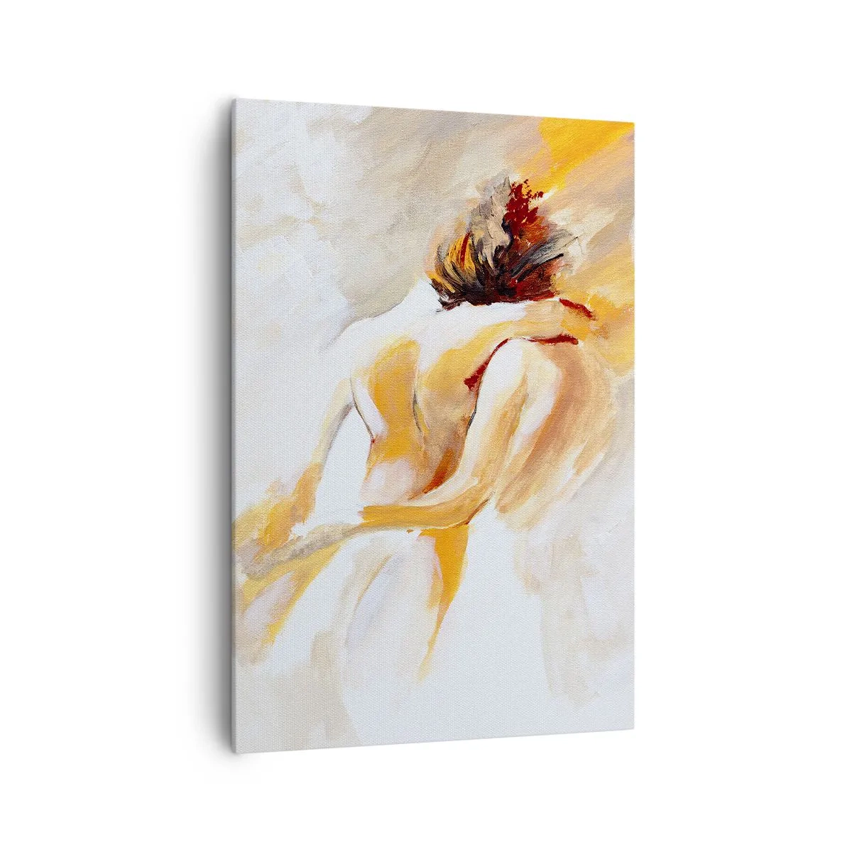 Quadro su tela - Stampe su Tela - Scena astratta di un abbraccio romantico - 70x100cm - Nel cielo dell'intimità - Decorazione murale moderna per soggiorno e camera da letto ARTTOR