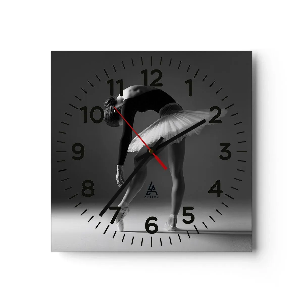 Orologio da parete - Orologio in Vetro - Bella ballerina - 40x40 cm