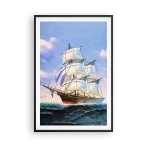 Poster in cornice nera - Con orgoglio nel vento - 61x91 cm