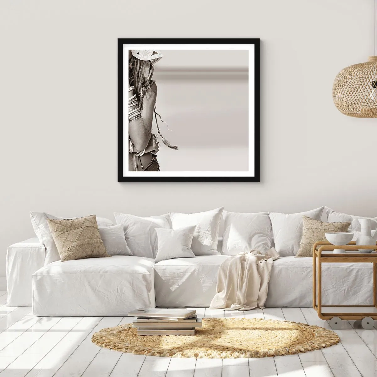 Poster in cornice nera - Come una ragazza - 50x50 cm