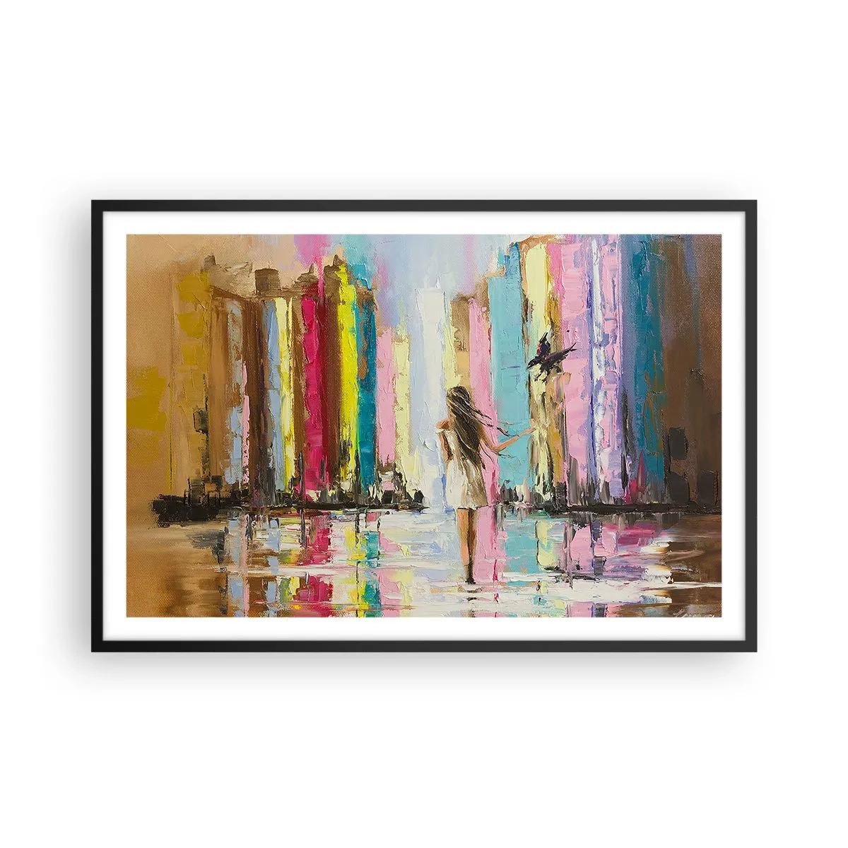 Poster in cornice nera - Seguimi - 91x61 cm