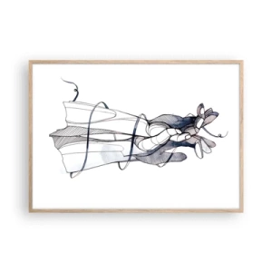 Poster in cornice rovere chiaro - Studio del tocco - 100x70 cm