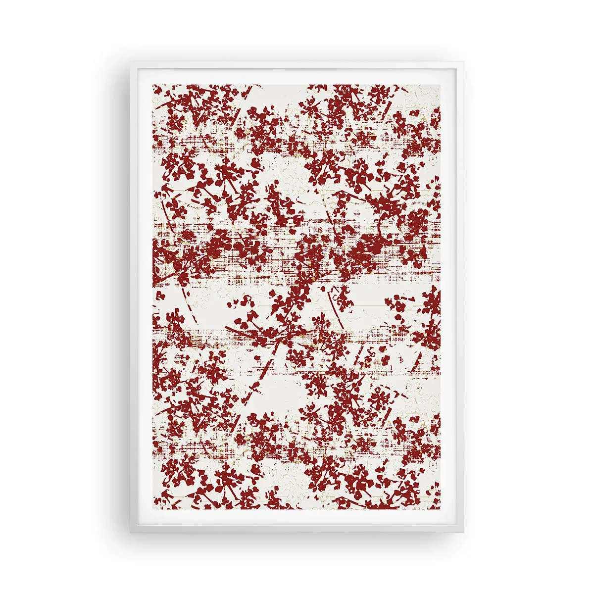 Poster in cornice bianca - Come l'antico percalle - 70x100 cm