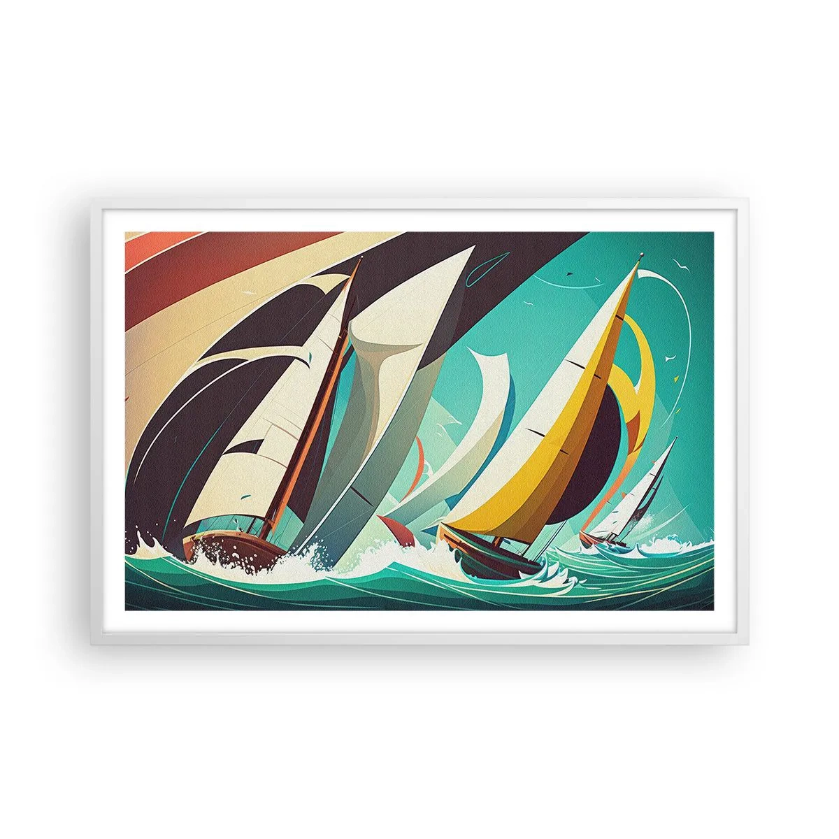 Poster in cornice bianca - Compagne degli elementi - 91x61 cm