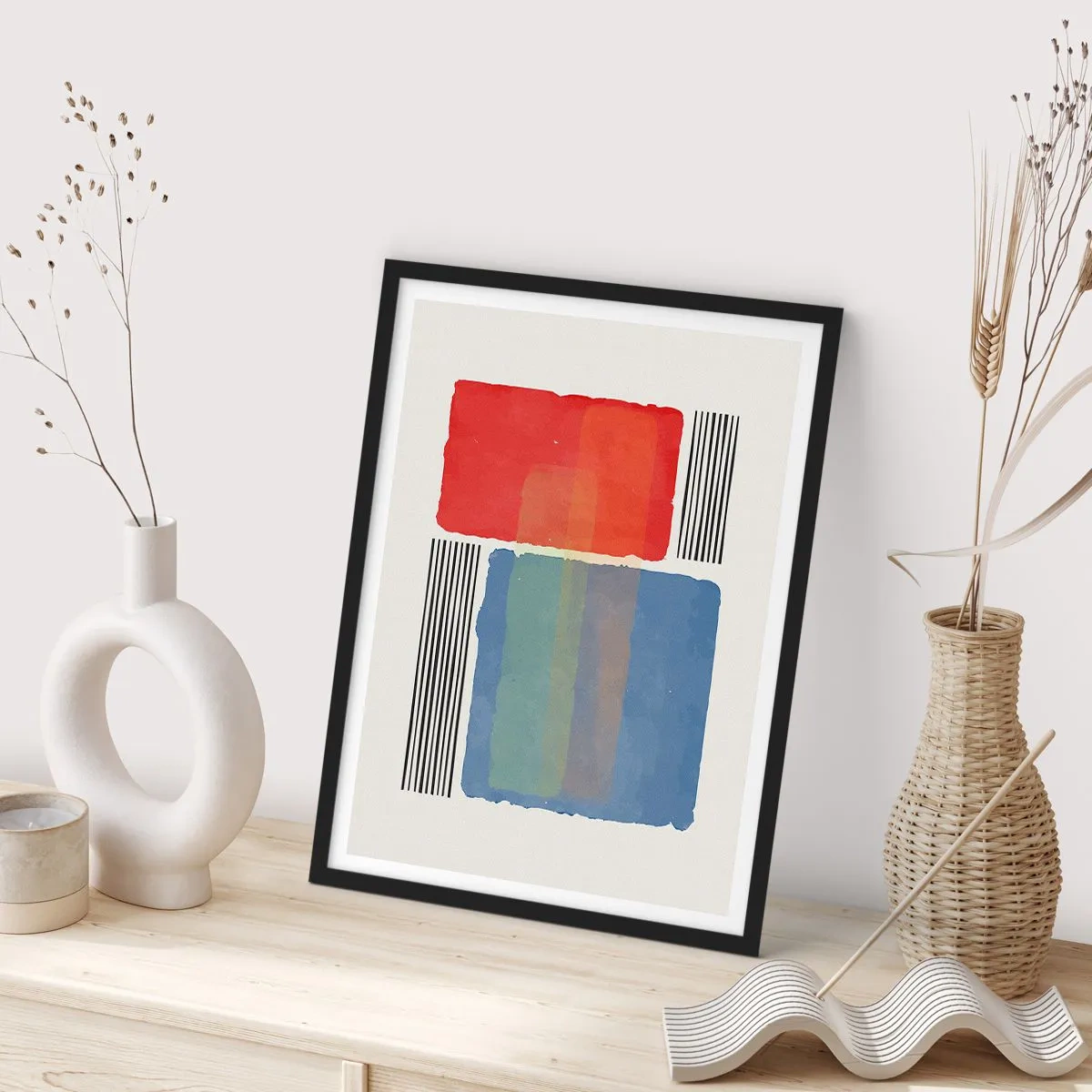 Poster in cornice nera - Spirito e lettera della geometria - 70x100 cm