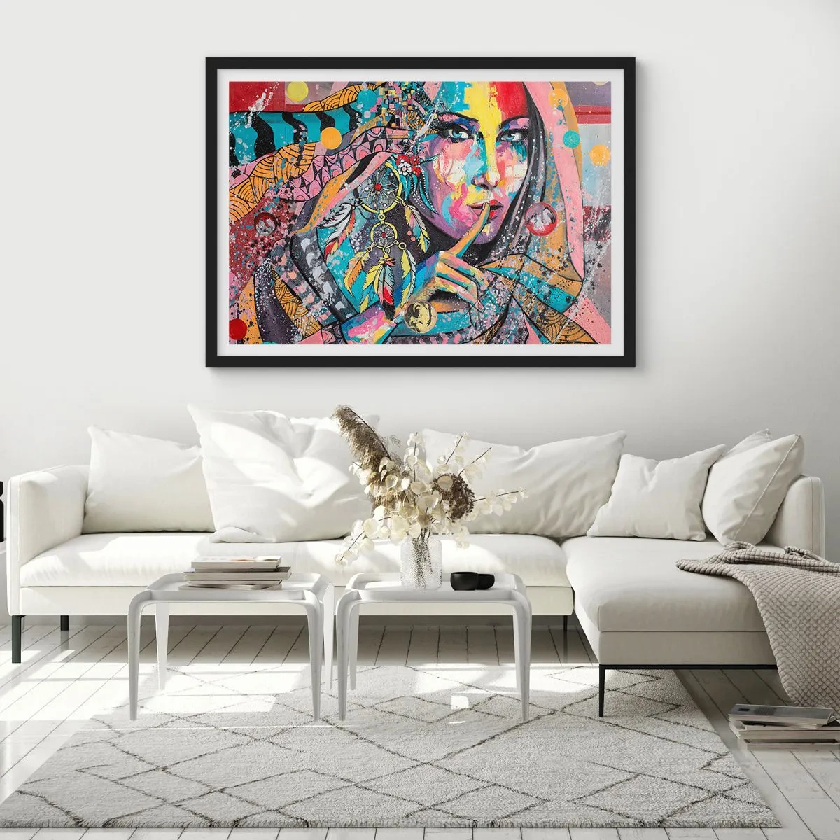 Poster in cornice nera - Taci, finché capirai - 40x30 cm