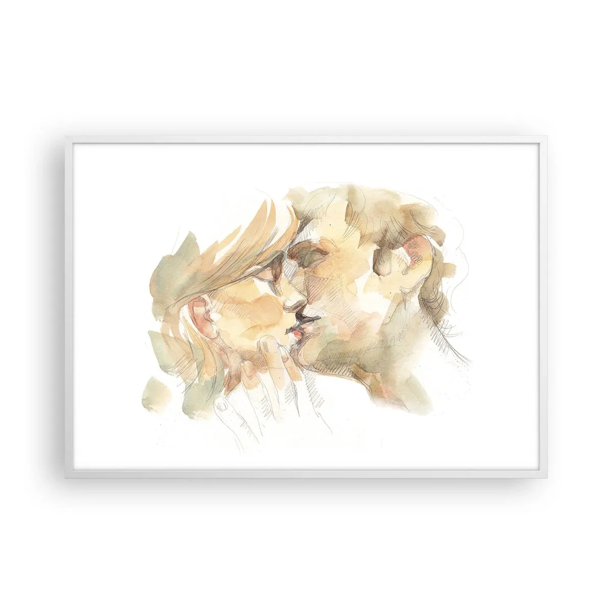 Poster in cornice bianca - Sarà l'anima gemella? - 100x70 cm