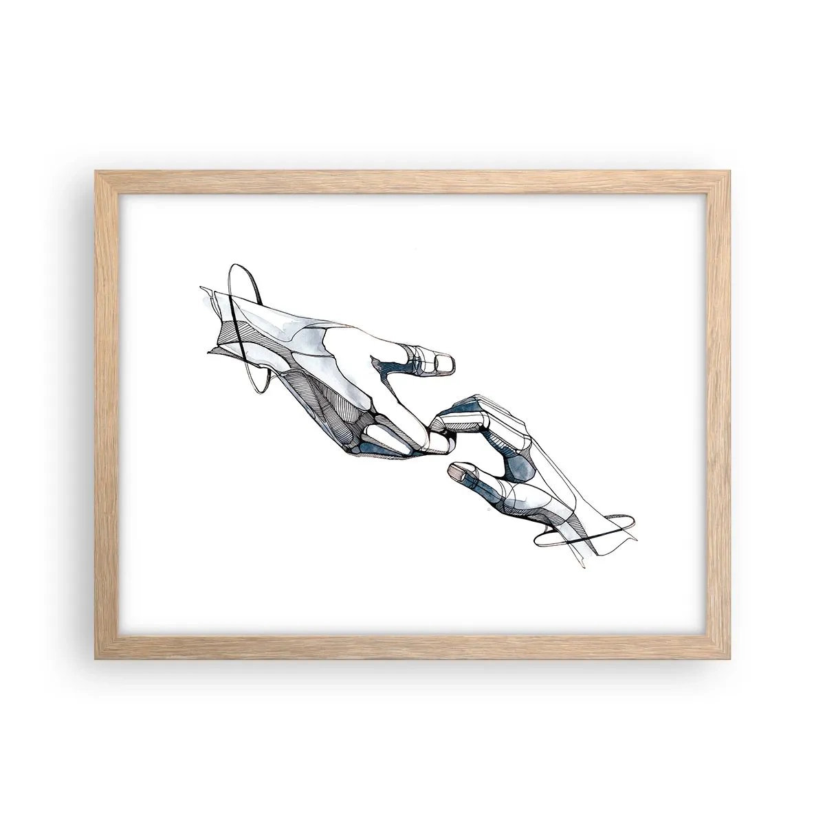 Poster in cornice rovere chiaro - Buon gesto - 40x30 cm