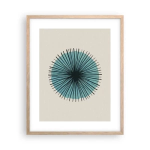 Poster in cornice rovere chiaro - Radiosamente nel blu - 40x50 cm