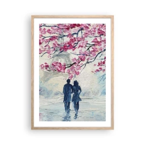 Poster in cornice rovere chiaro - Passeggiata romantica - 50x70 cm