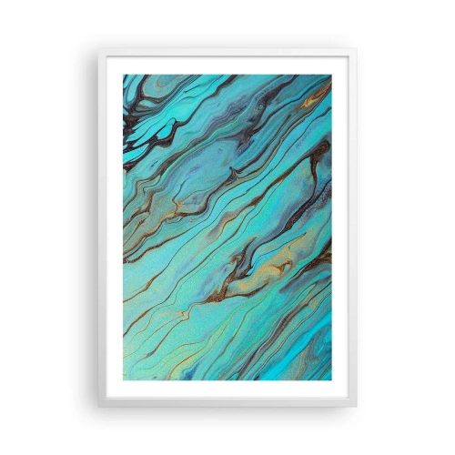Poster in cornice bianca - Marea turchese - 50x70 cm