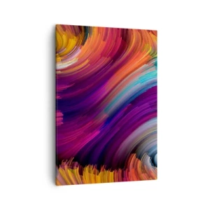 Quadro su tela - Stampe su Tela - Vortici astratti in colori vivaci - 50x70cm - L'inizio del nuovo mondo - Decorazione murale moderna per soggiorno e camera da letto ARTTOR