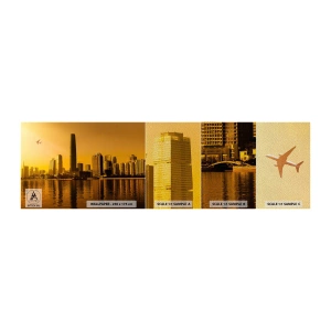 Campione di Fotomurale Premium Sand - Città d'oro - Paesaggio, Città, Architettura - 100x30 cm