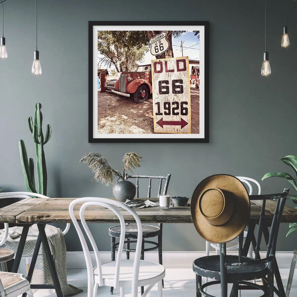 Poster in cornice nera - La leggenda della provincia americana - 40x40 cm