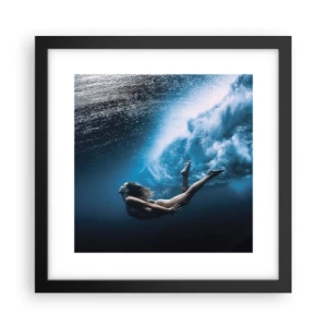 Poster in cornice nera - Moderna sirena - 30x30 cm