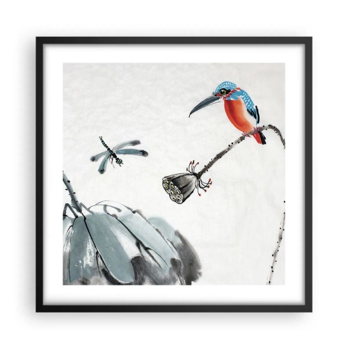 Poster in cornice nera - La vita del prato - 50x50 cm