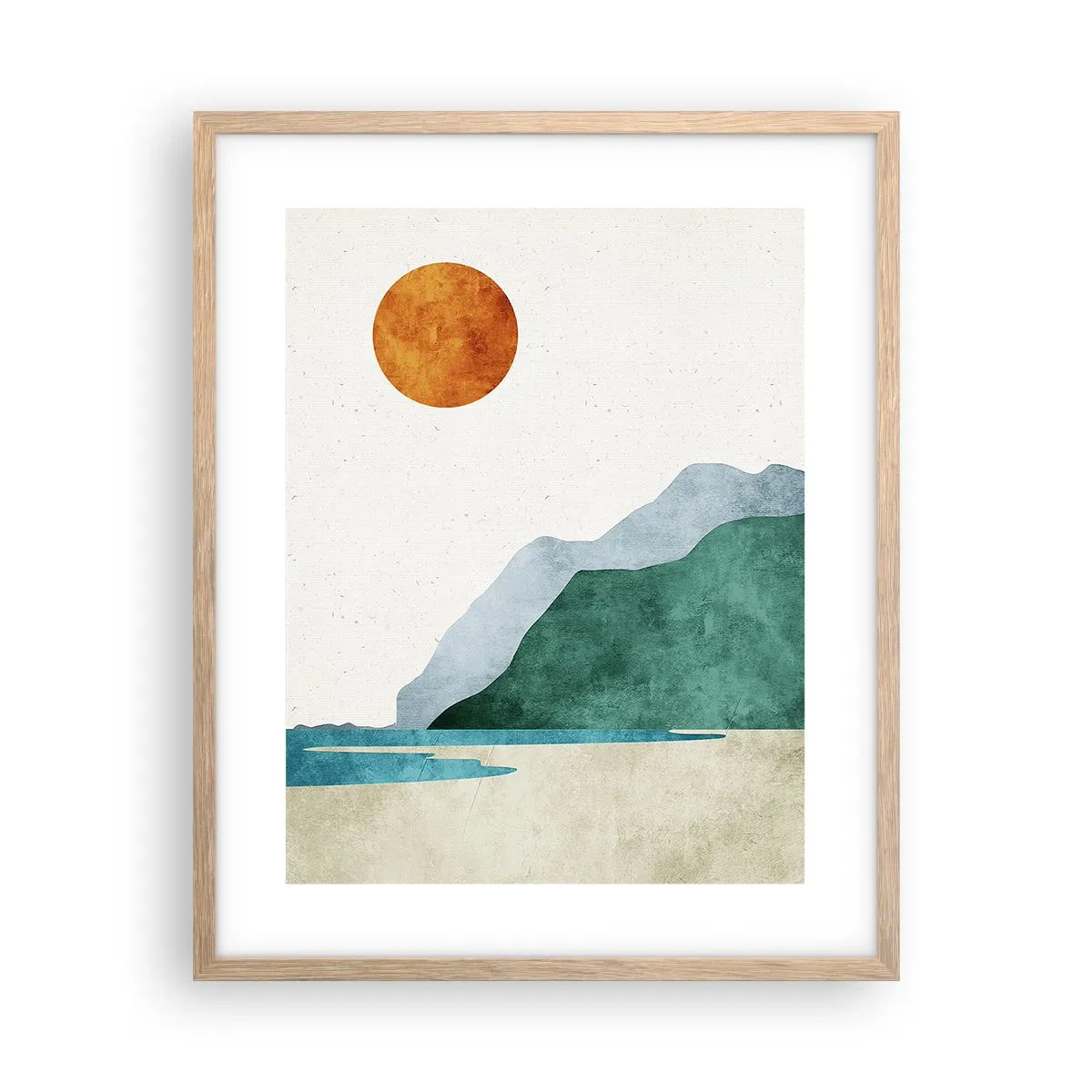 Poster in cornice rovere chiaro - Paesaggio come si deve - 40x50 cm