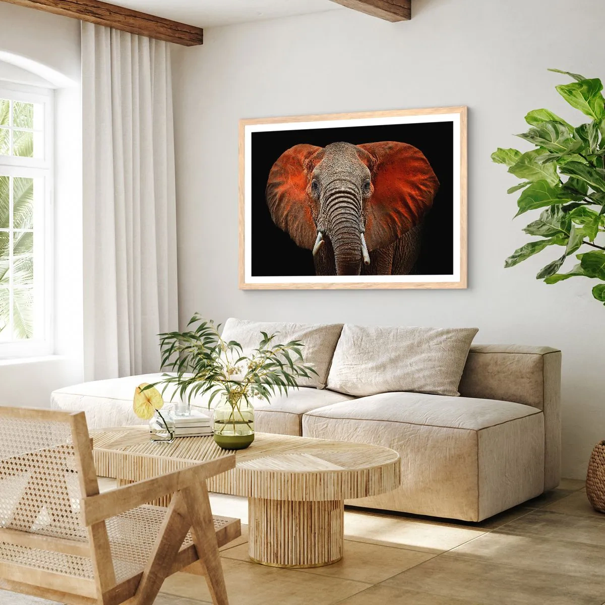 Poster in cornice rovere chiaro - Sono selvaggio e tu? - 40x30 cm