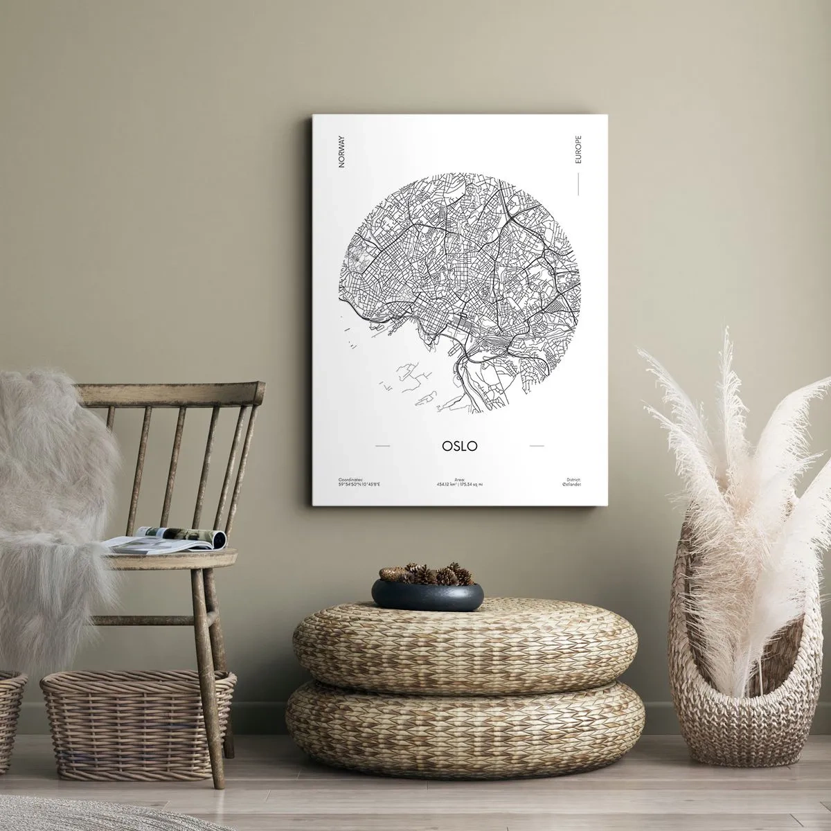 Quadro su tela - Stampe su Tela - Anatomia di Oslo - 55x100 cm