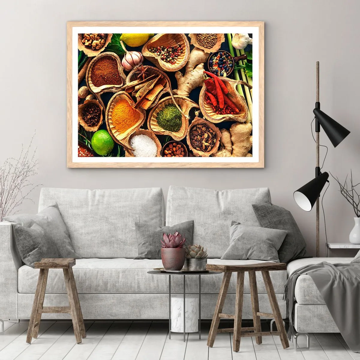 Poster in cornice rovere chiaro - Prendi quello che vuoi - 70x50 cm
