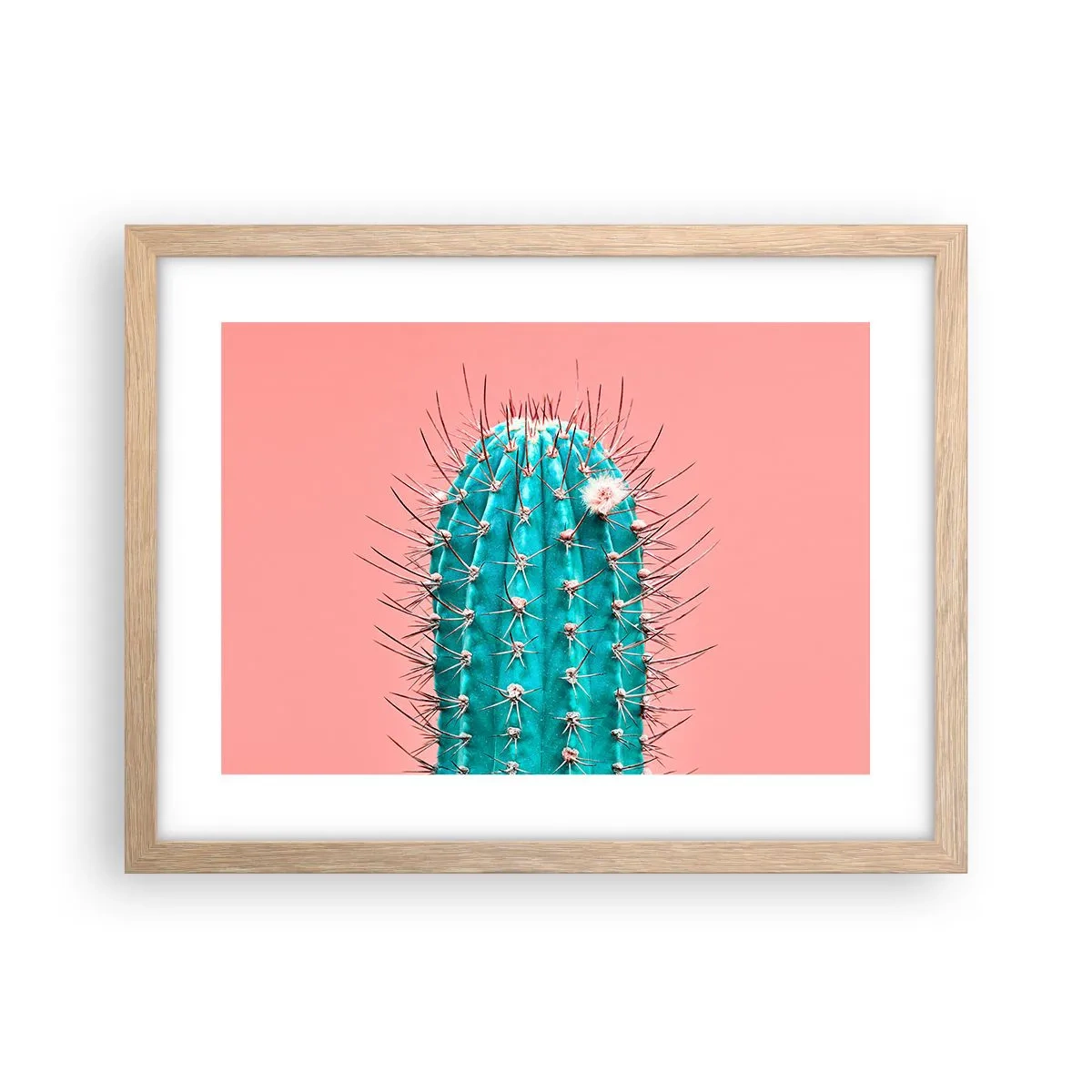 Poster in cornice rovere chiaro - Stai attento - 40x30 cm