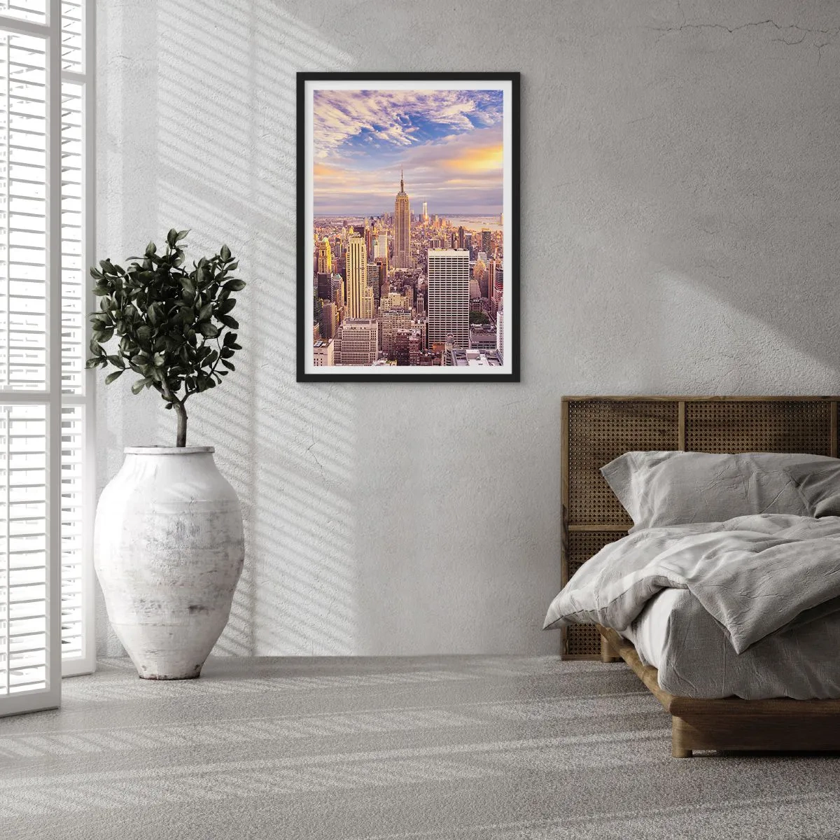 Poster in cornice nera - Toccando le nuvole - 70x100 cm